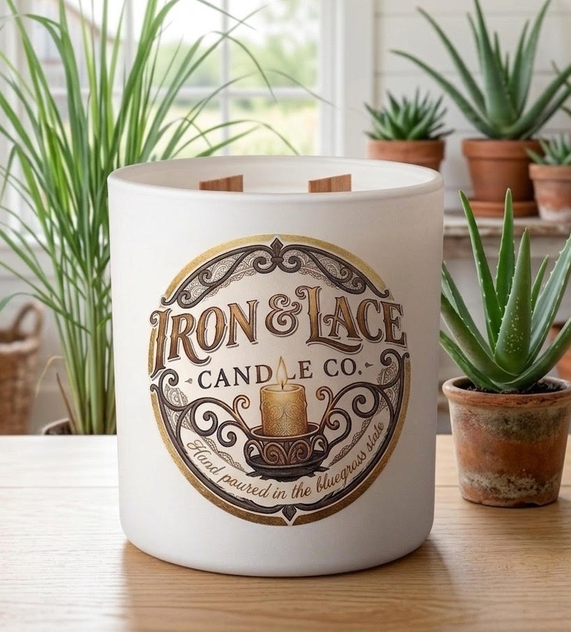 One Saturday Morning 8.5oz dual-wood wick, 100% soy wax candle